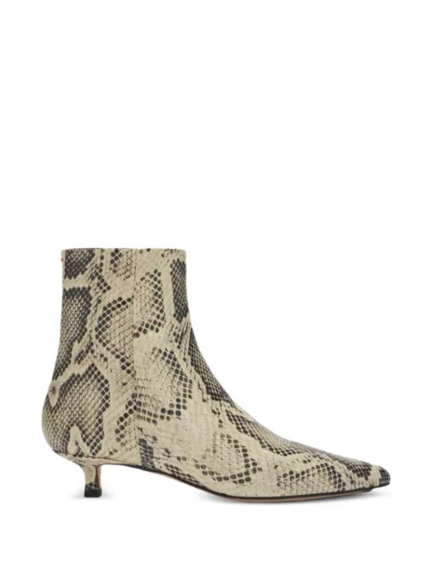 Aeyde Sofie snakeskin-effect ankle boots