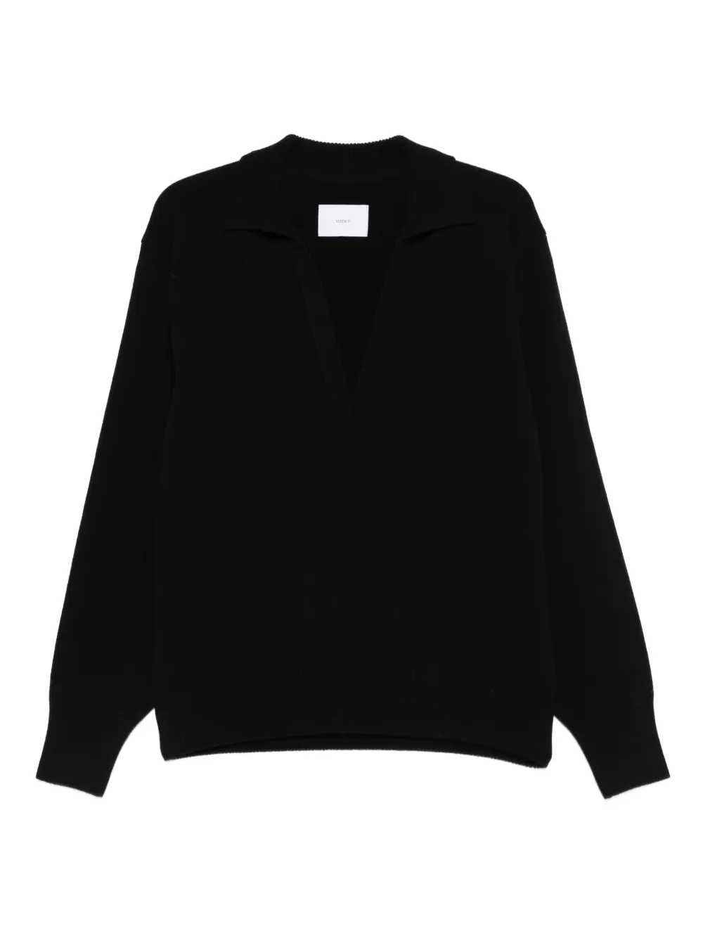 STEIN V-neck collared sweater | Black | Image 1