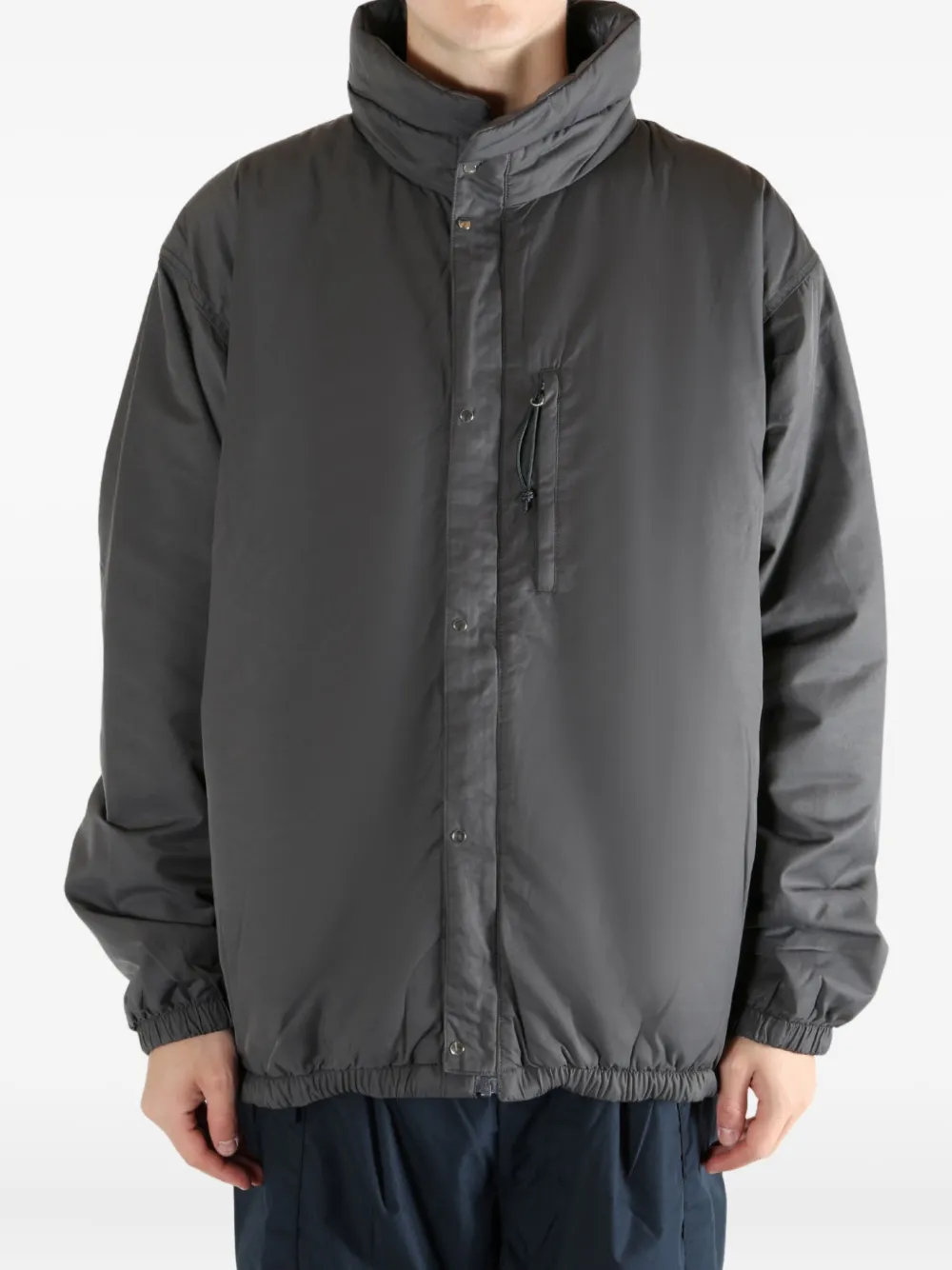 Nanamica Funnel-neck Zip-up Jacket In Gray