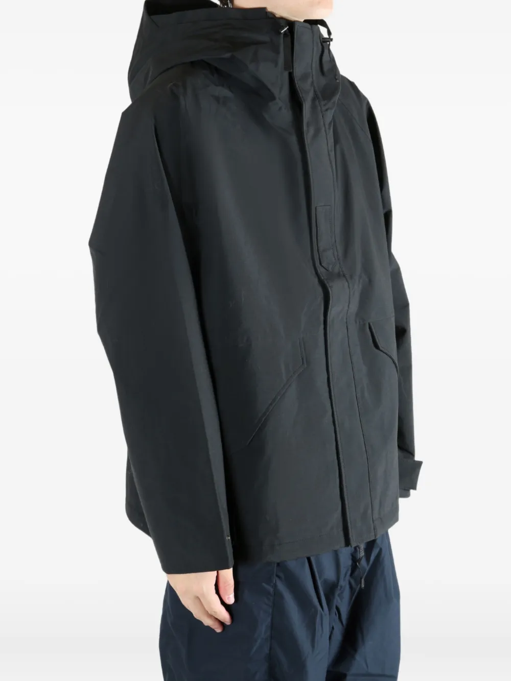 Nanamica Waterproof Hooded Jacket In Black