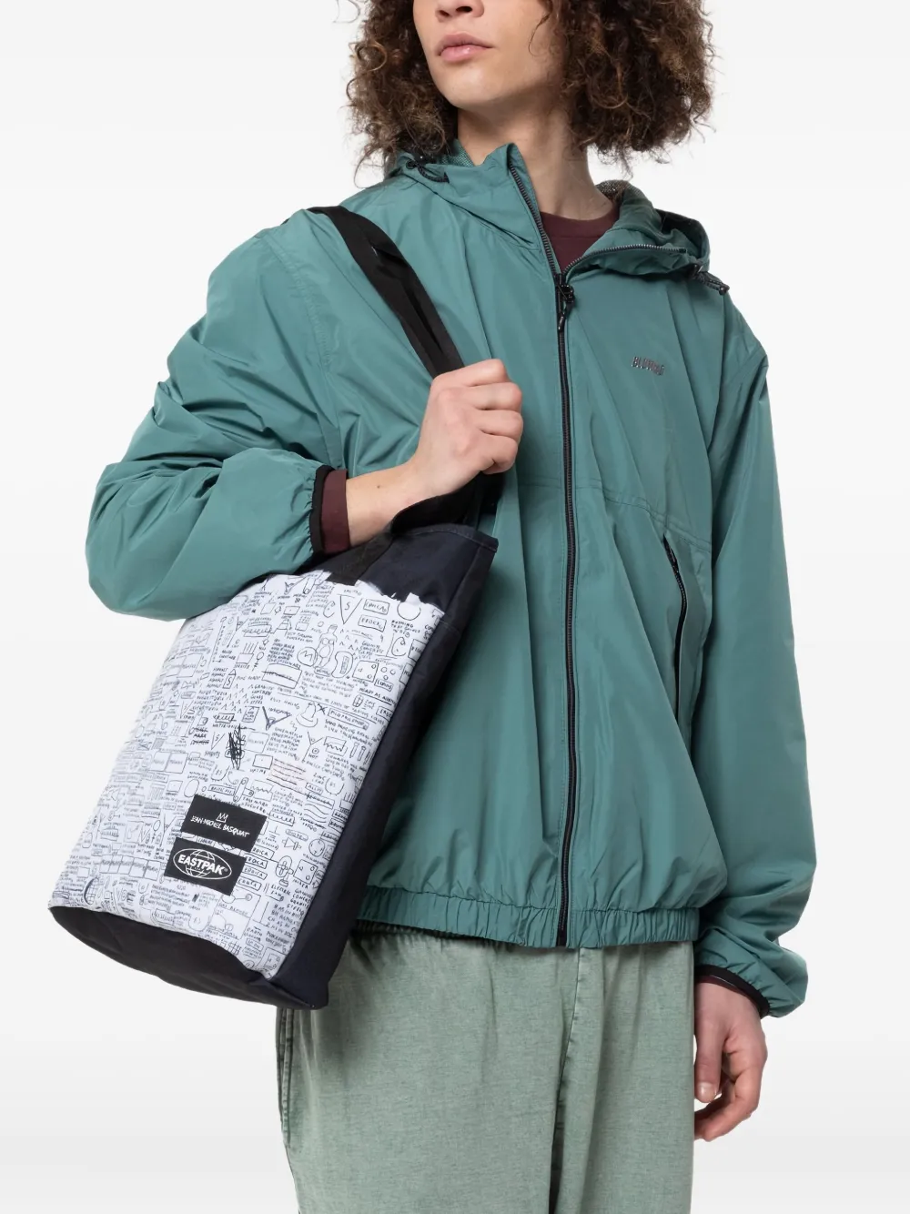Eastpak X Jean-michel Basquiat Shopp'r Printed Tote Bag In Black