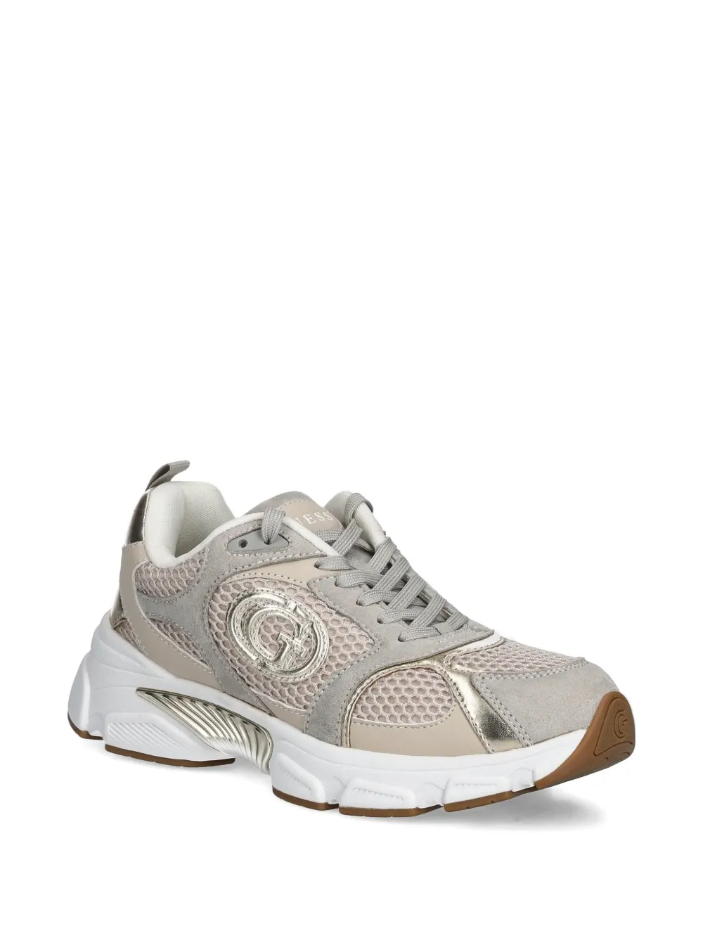 GUESS USA logo-appliqué low-top sneakers - Beige