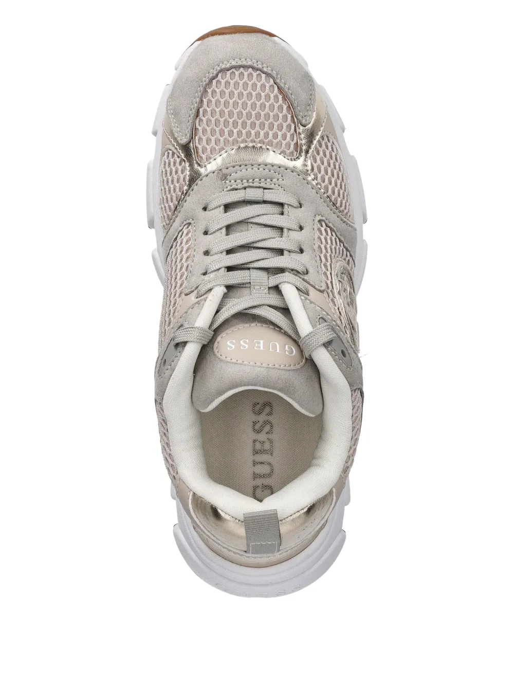 GUESS USA logo-appliqué low-top sneakers Beige