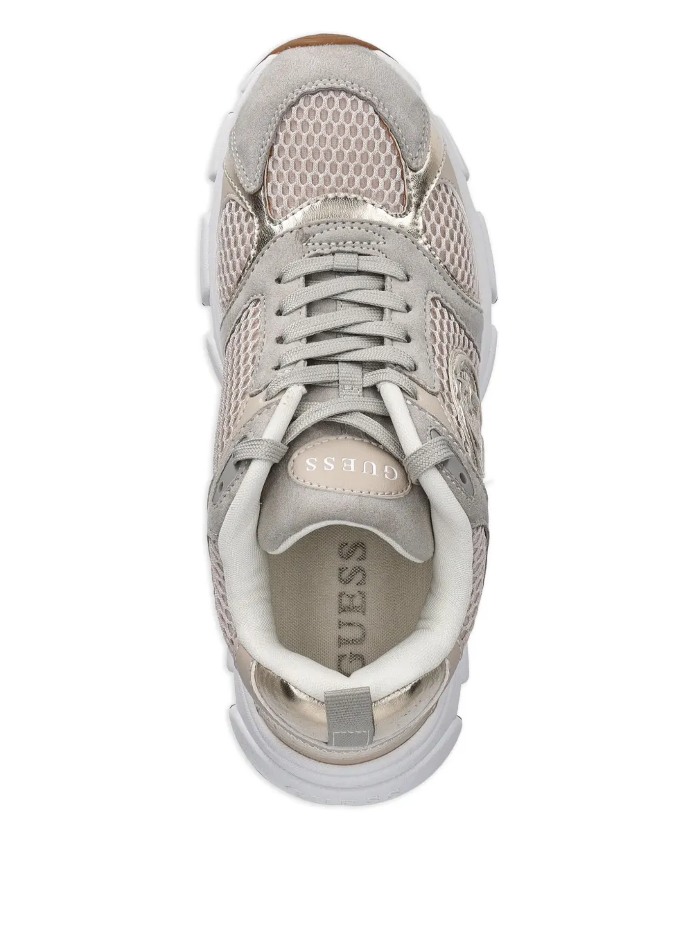  Guess Usa Logo-appliqué Low-top Sneakers - Neutrals 