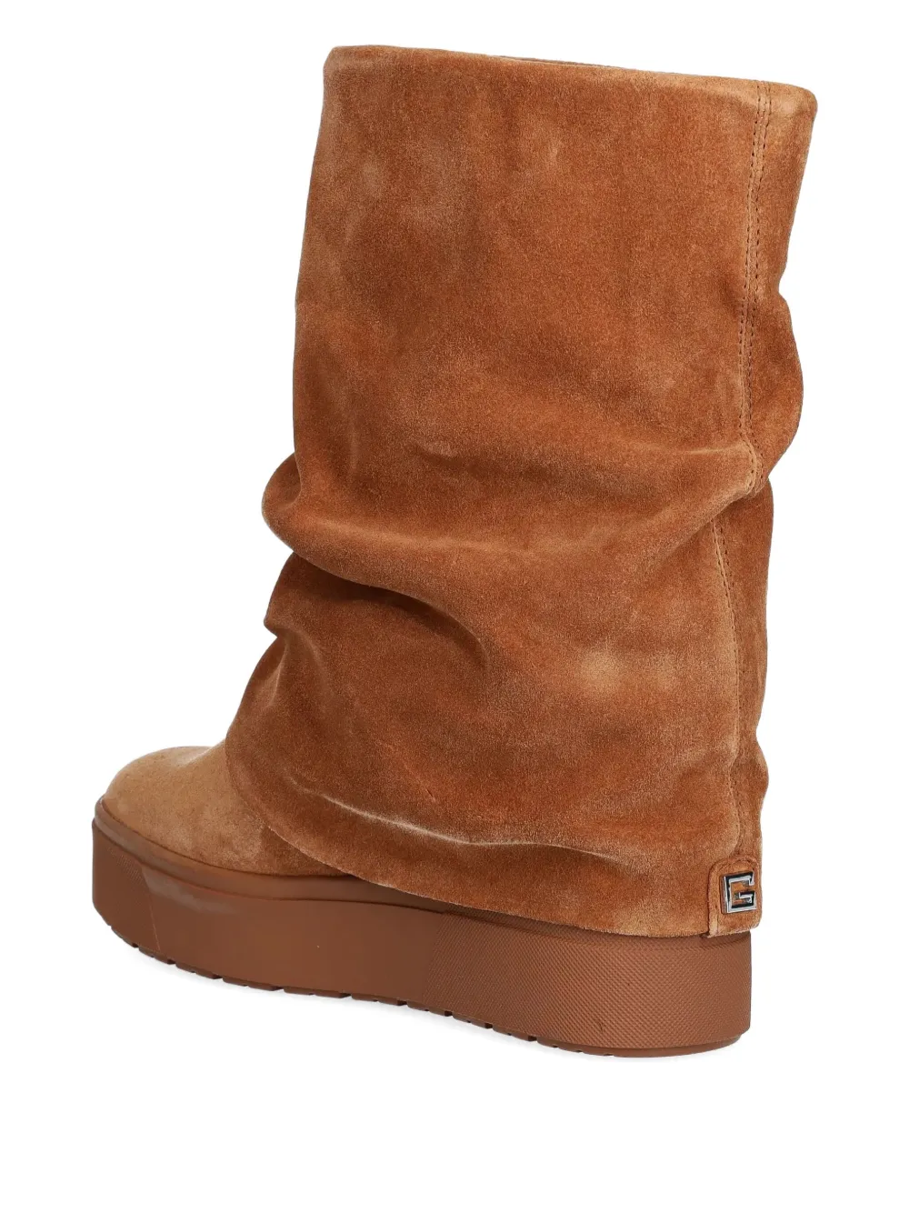 Guess Usa Draped Ankle Boots In Brown