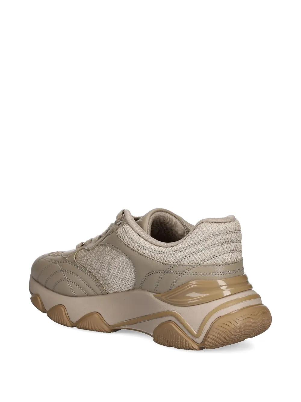 Guess Usa Morriz Logo-patch Sneakers In Neutral