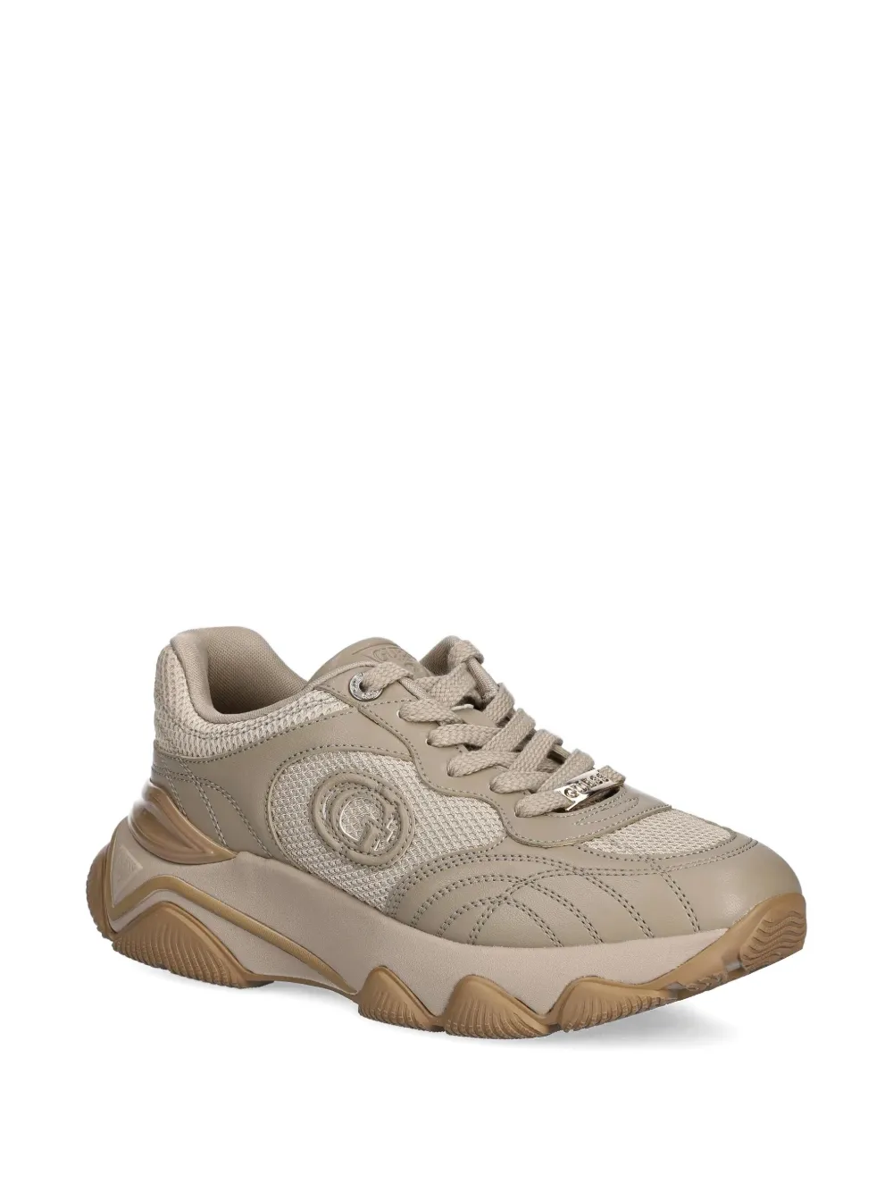GUESS USA Morriz logo-patch sneakers - Beige