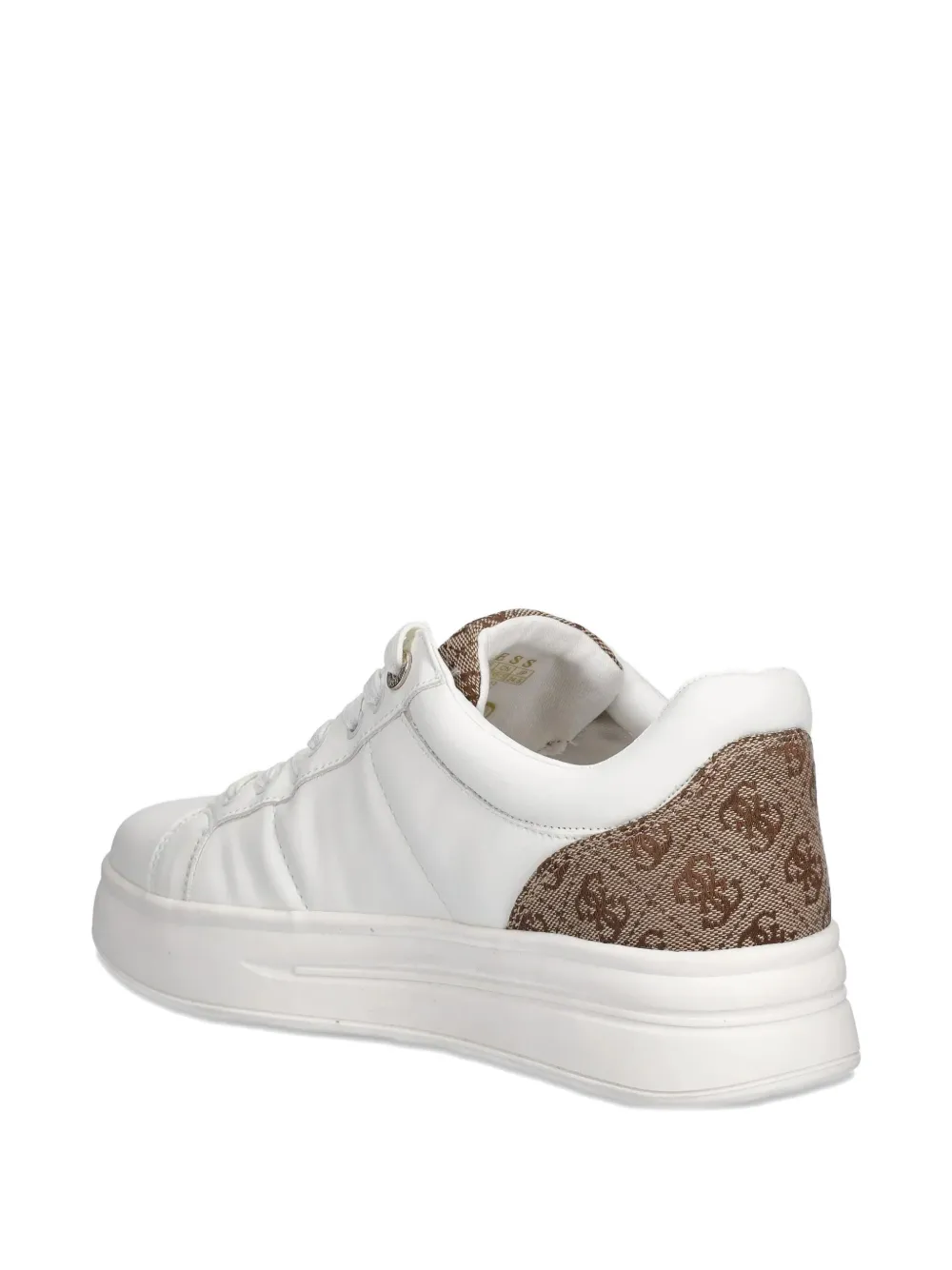 Guess Usa Welli Leather Sneakers In White