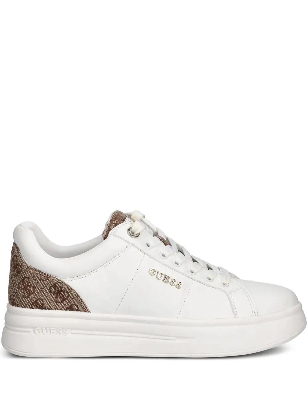 GUESS USA Welli leren sneakers Wit
