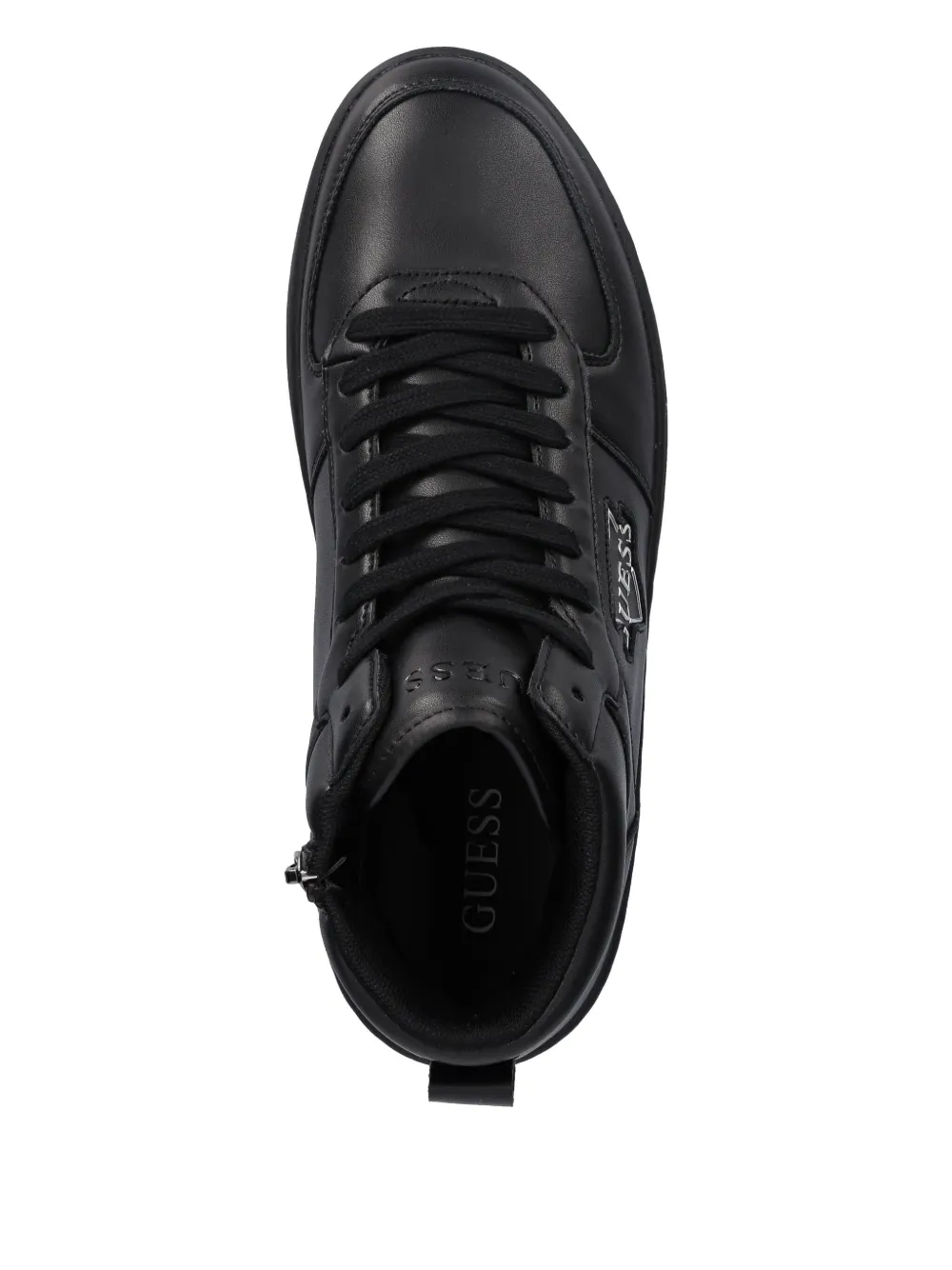 GUESS USA Venice logo lace-up high-top sneakers Zwart