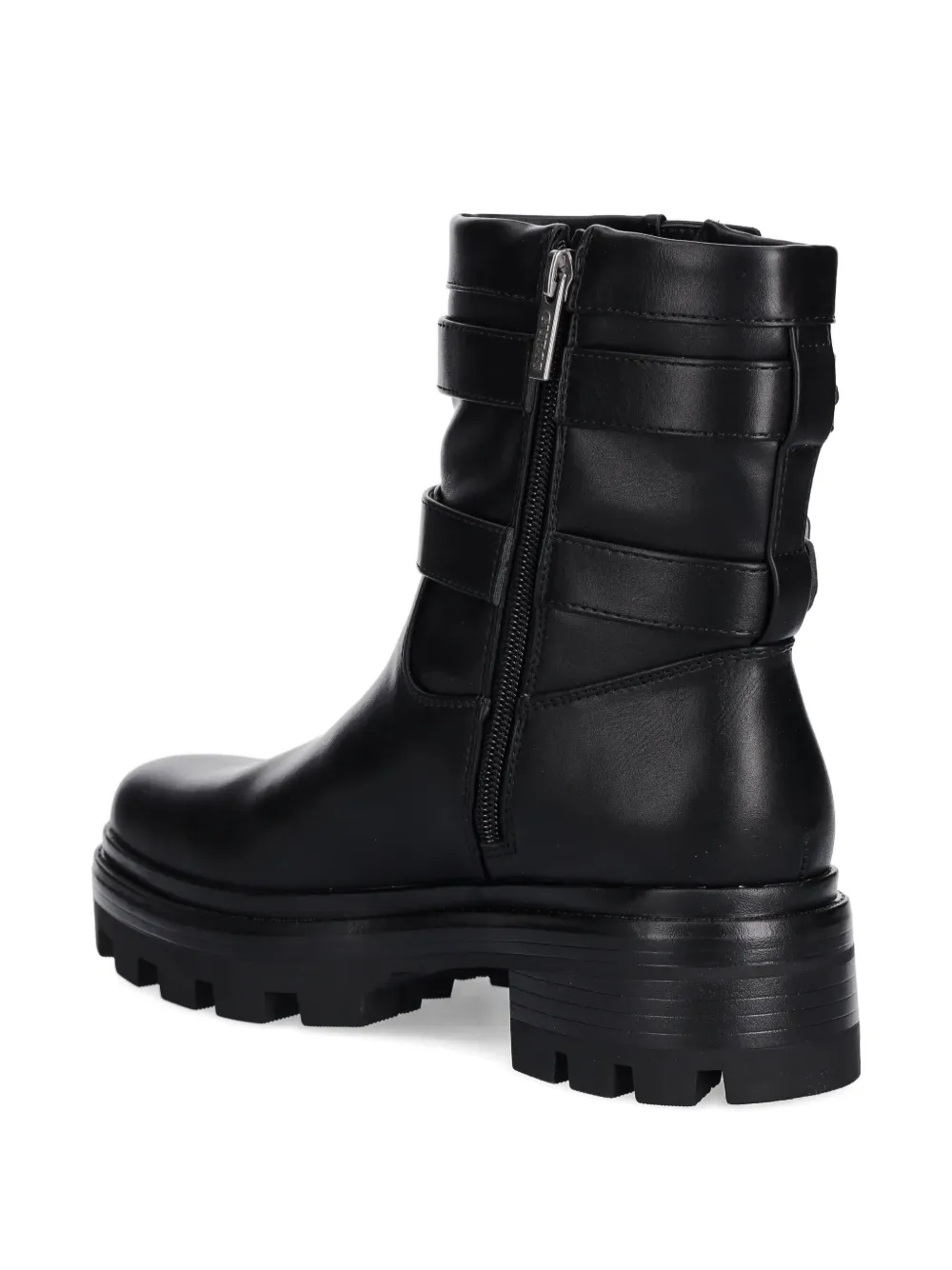 Guess Usa Lynden Buckle-strap Ankle Boots In Black