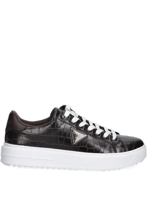 GUESS USA crocodile-embossing logo sneakers