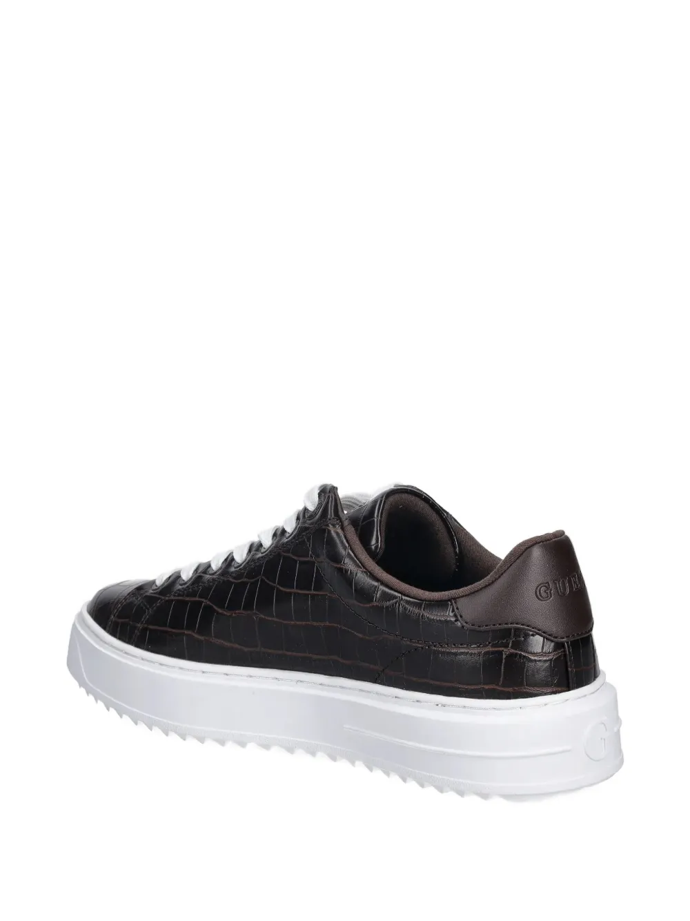 Guess Usa Crocodile-embossing Logo Sneakers In Multi