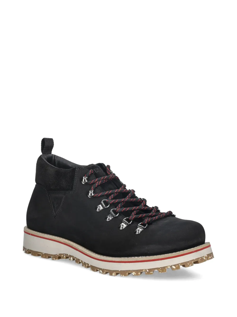 GUESS USA Kurma lace-up panelled ankle boots Zwart