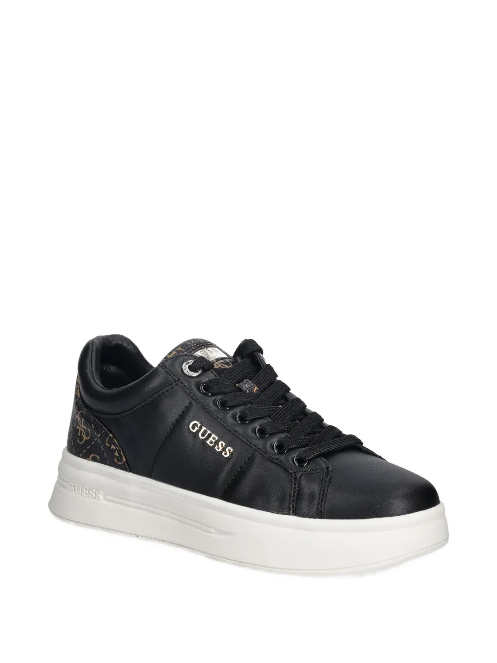 GUESS USA Welli leather sneakers - Zwart