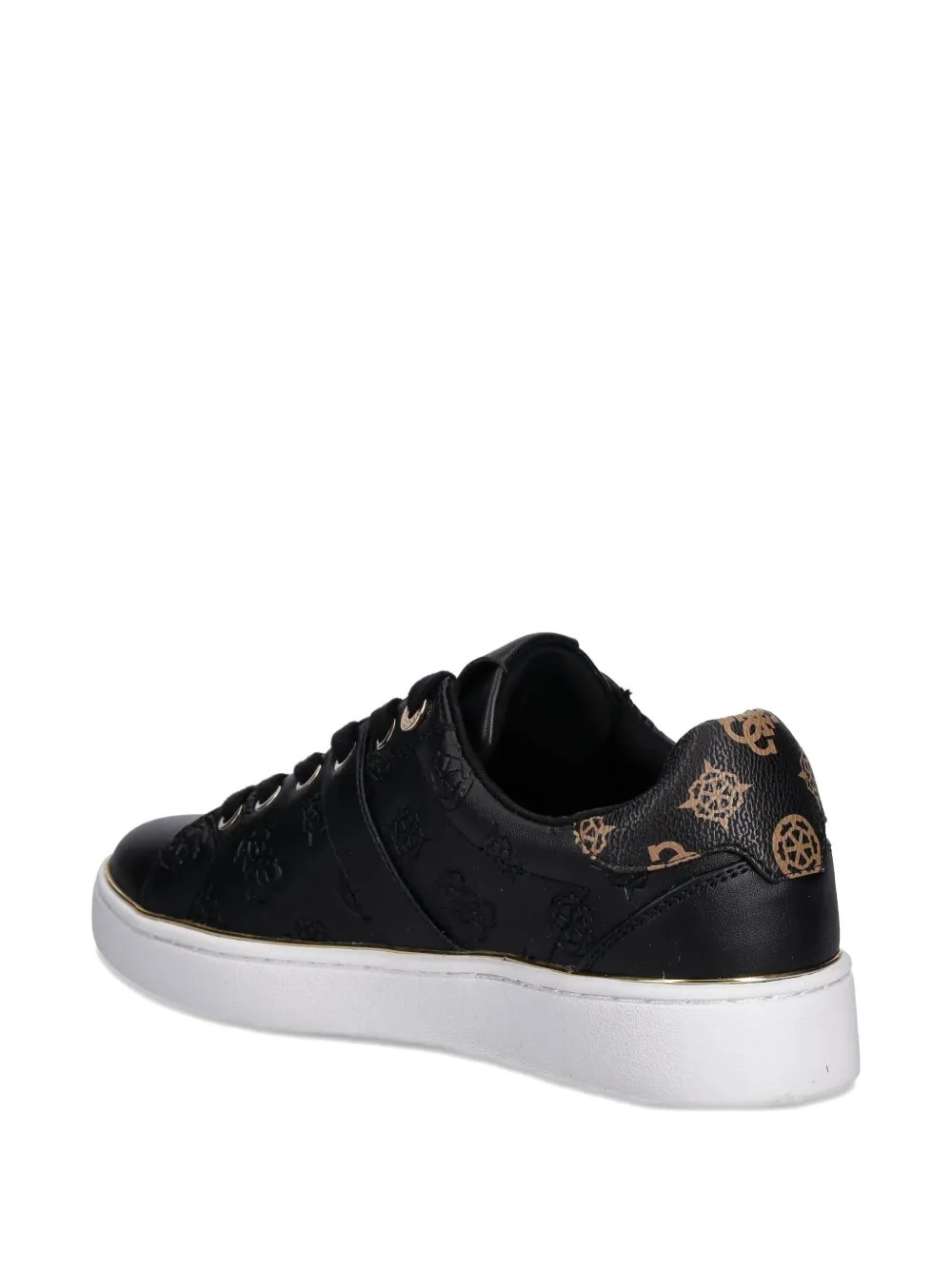Guess Usa Britz 4g Logo-embossed Sneakers In Black