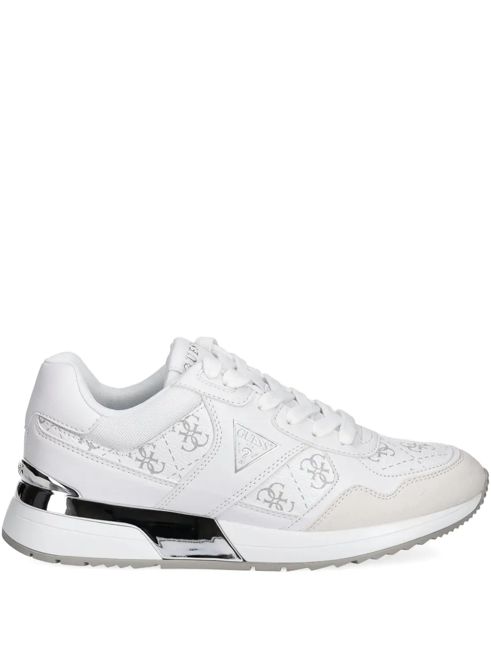 Guess Usa Mickay 4g Logo-print Low-top Sneakers In White