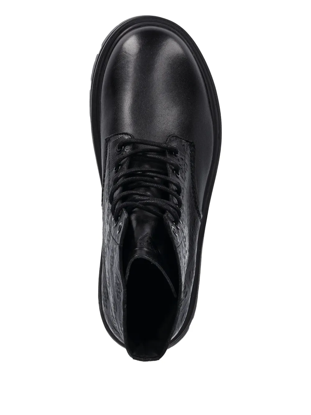 GUESS USA Garda embossed lace-up boots Zwart