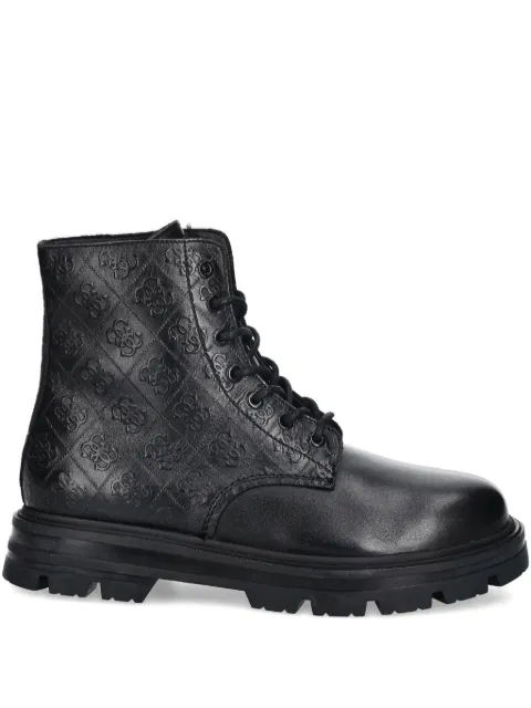 GUESS USA Garda embossed lace-up boots