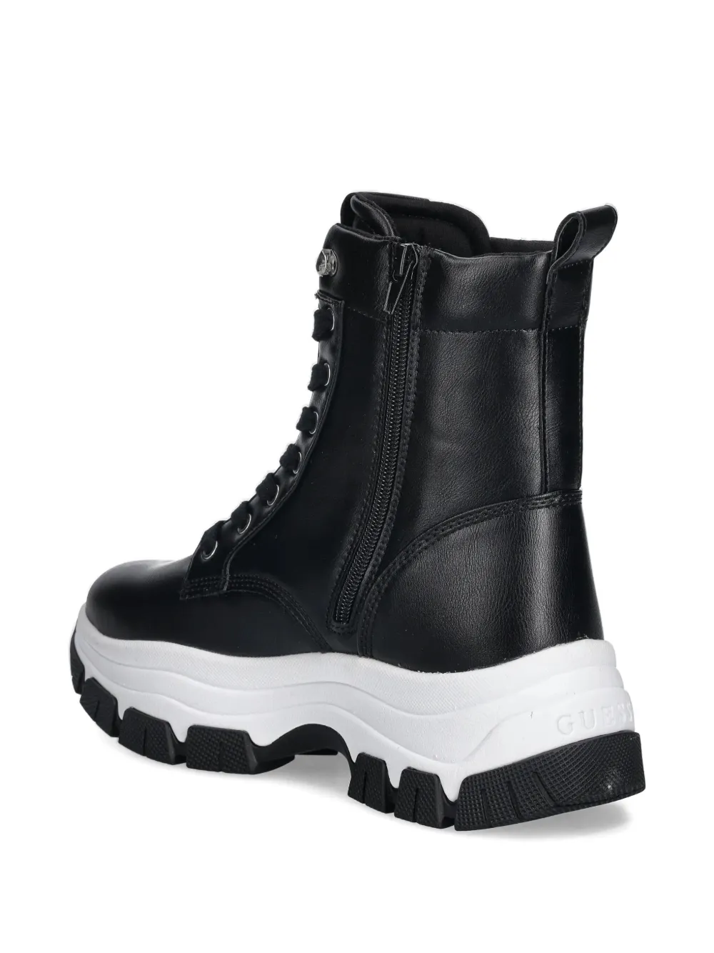 Guess Usa Benzon Logo-plaque High-top Sneakers In Black