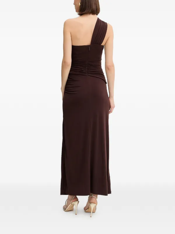 Herv Lger Aurora cut-out ring-detail Maxi Dress | Brown | FARFETCH JO