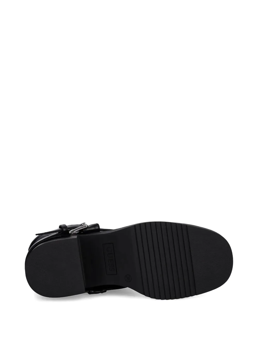 Guess Usa Buckled-strap Ankle Boots In Black