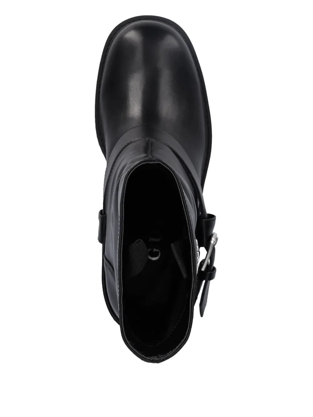 Guess Usa Buckled-strap Ankle Boots In Black