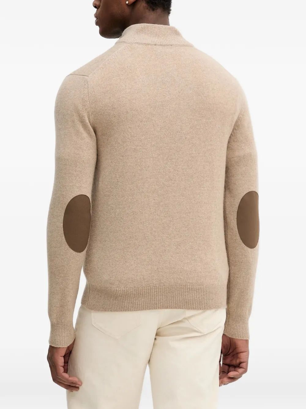  Hackett Elbow-patch Sweater - Neutrals 