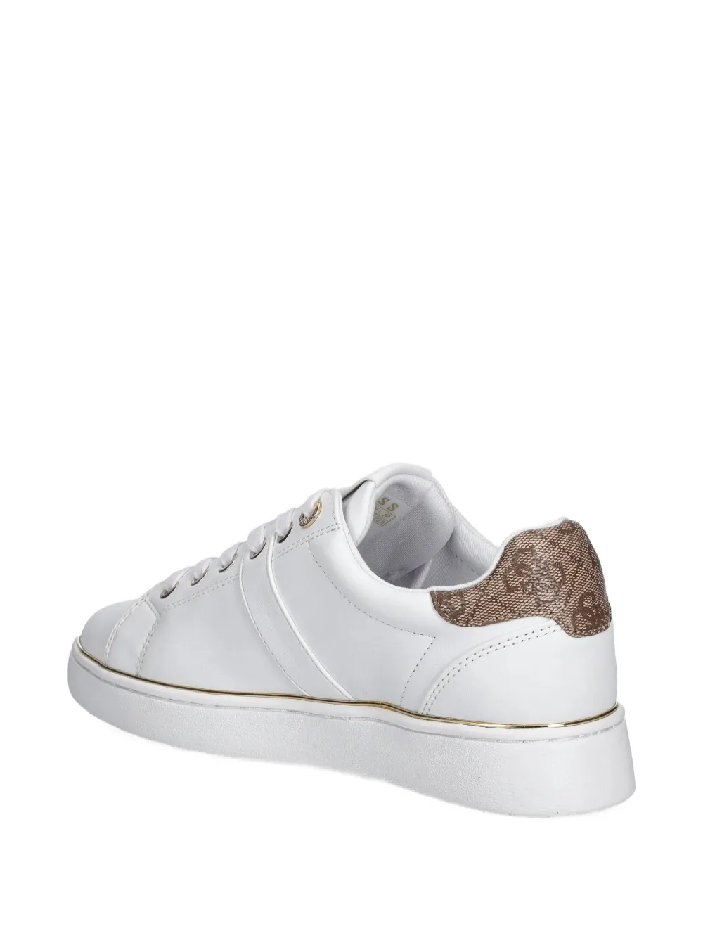 Guess Usa Welli Leather Sneakers In White