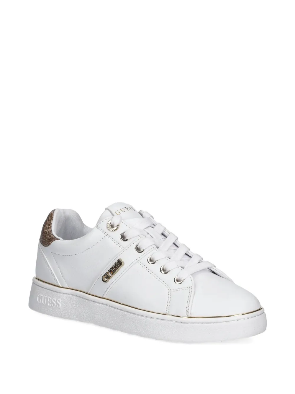 GUESS USA Welli leather sneakers - Wit