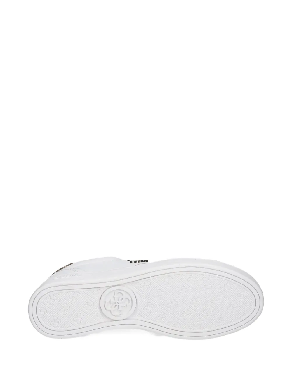 Guess Usa Welli Leather Sneakers In White