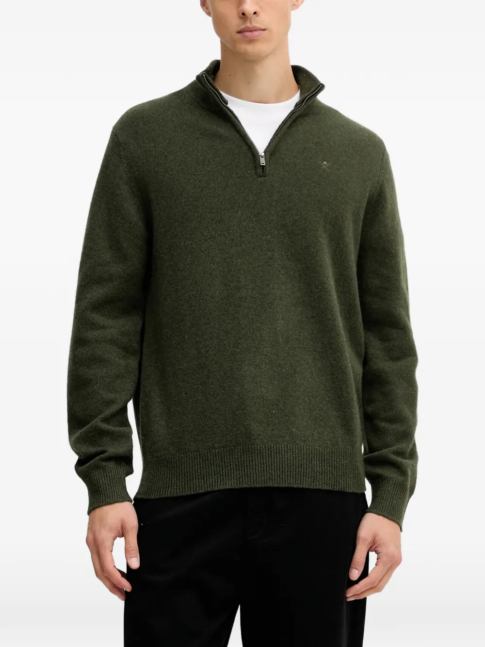Hackett embroidered-logo sweater | Green | Image 1