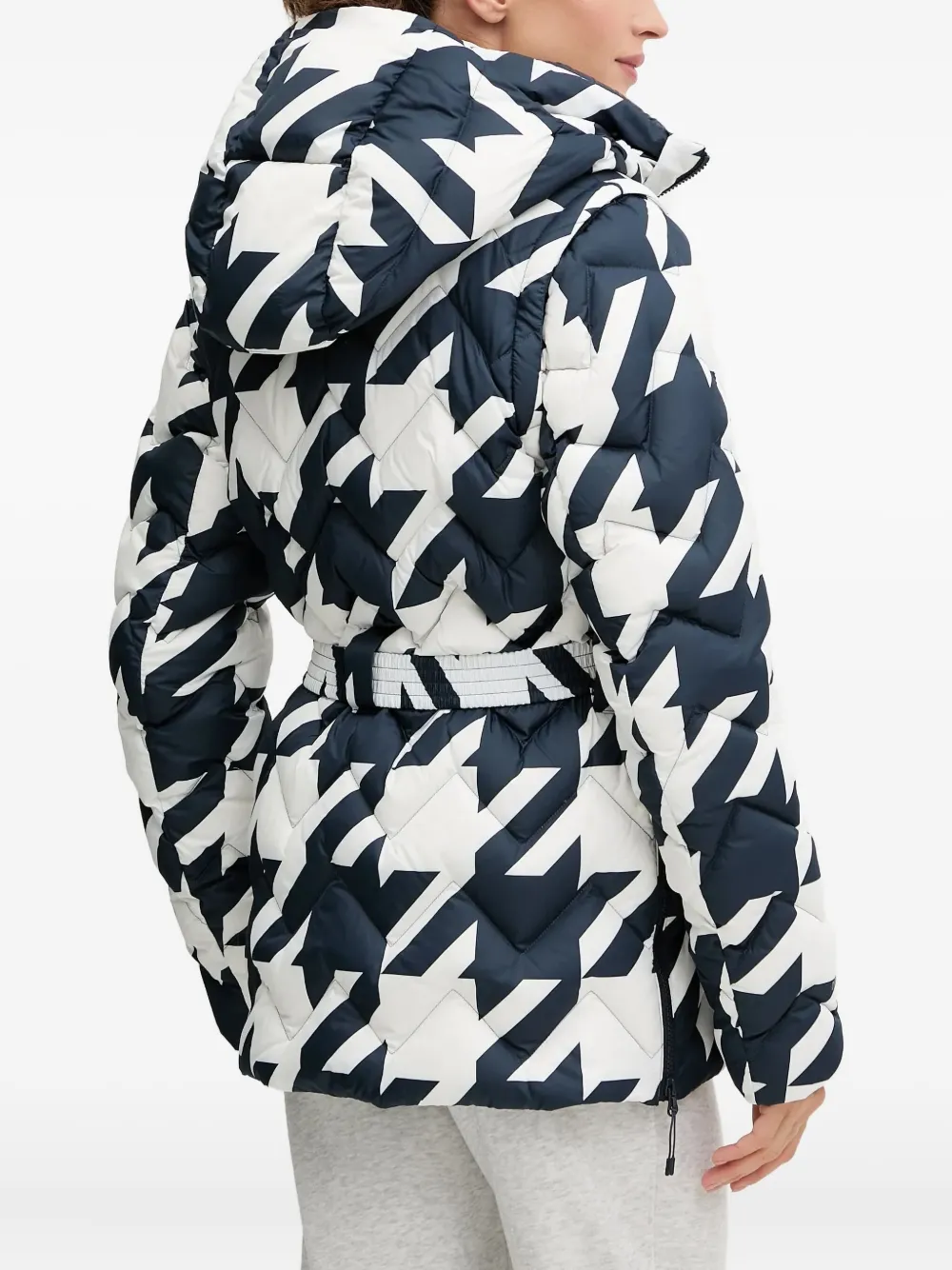 Helly Hansen Houndstooth-pattern Down Jacket In White