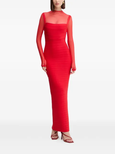 Hervé Léger Ella long-sleeve maxi dress