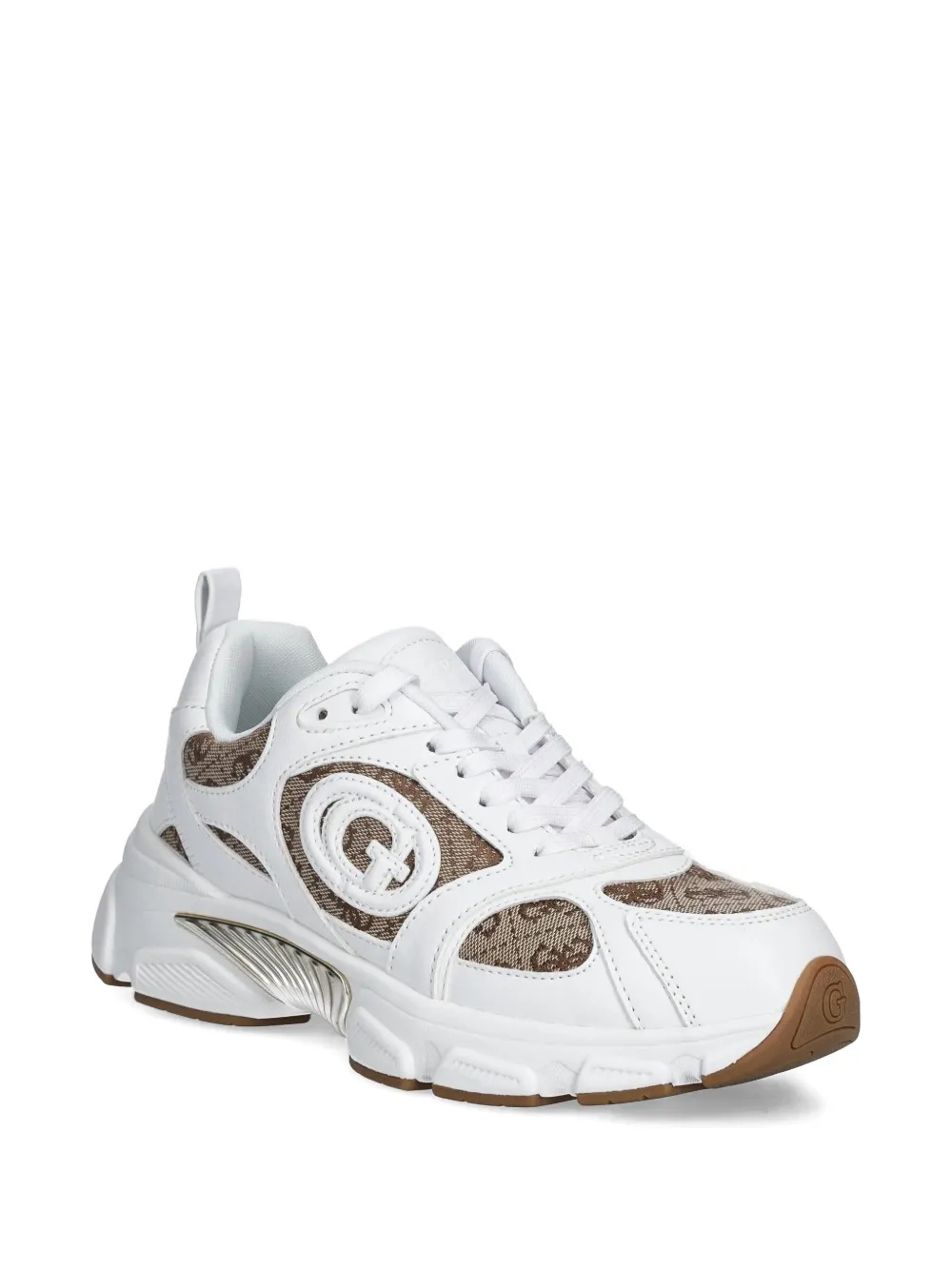 GUESS USA Ibitha 4G logo low-top sneakers - Wit