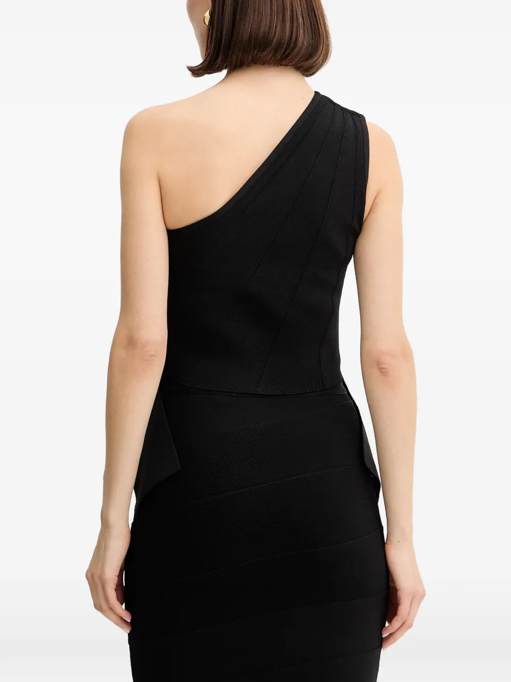  Hervé Léger Betty One-shoulder Top - Black 