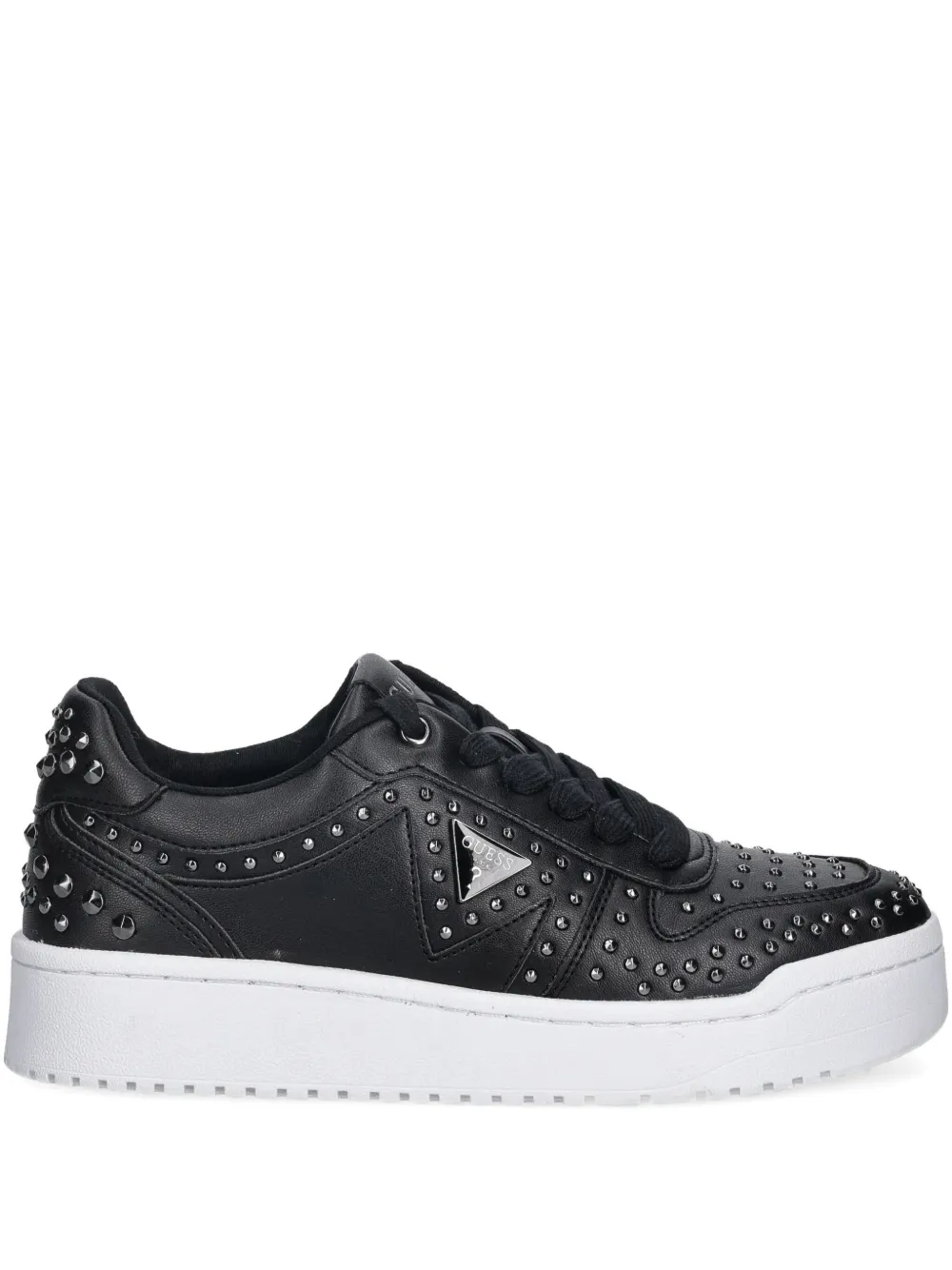 Guess Usa Mogana Studded Sneakers In Black