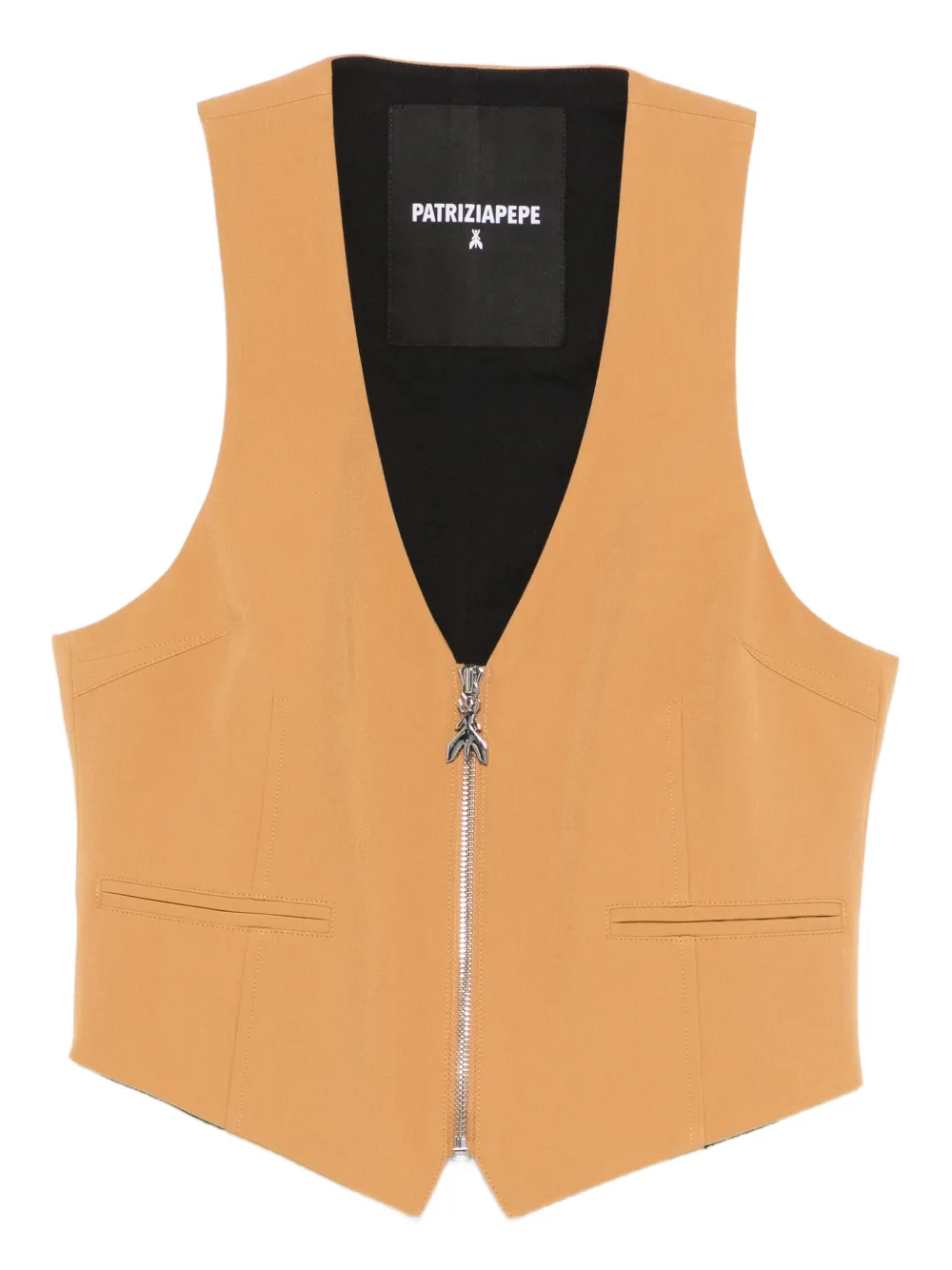 Patrizia Pepe V-neck zip vest - Toni neutri