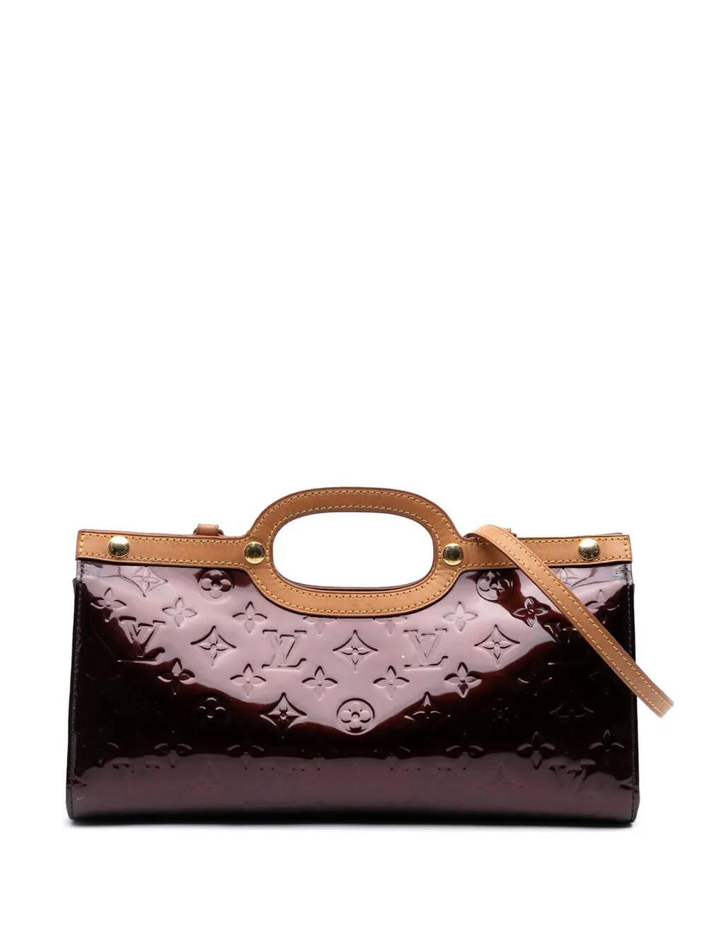 Pre-owned Louis Vuitton 2010 Monogram Vernis Roxbury Drive Satchel In Purple