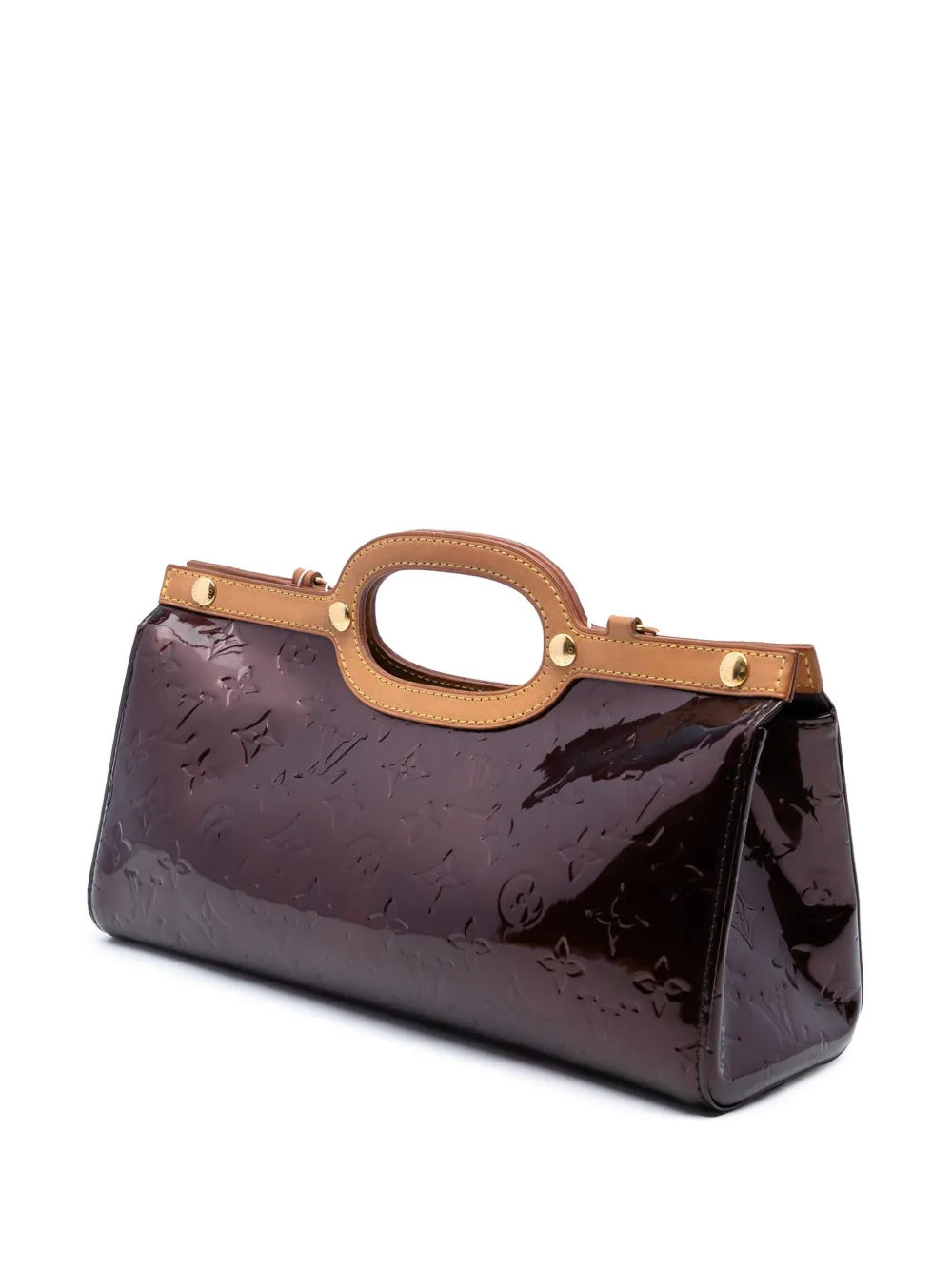 Pre-owned Louis Vuitton 2010 Monogram Vernis Roxbury Drive Satchel In Purple
