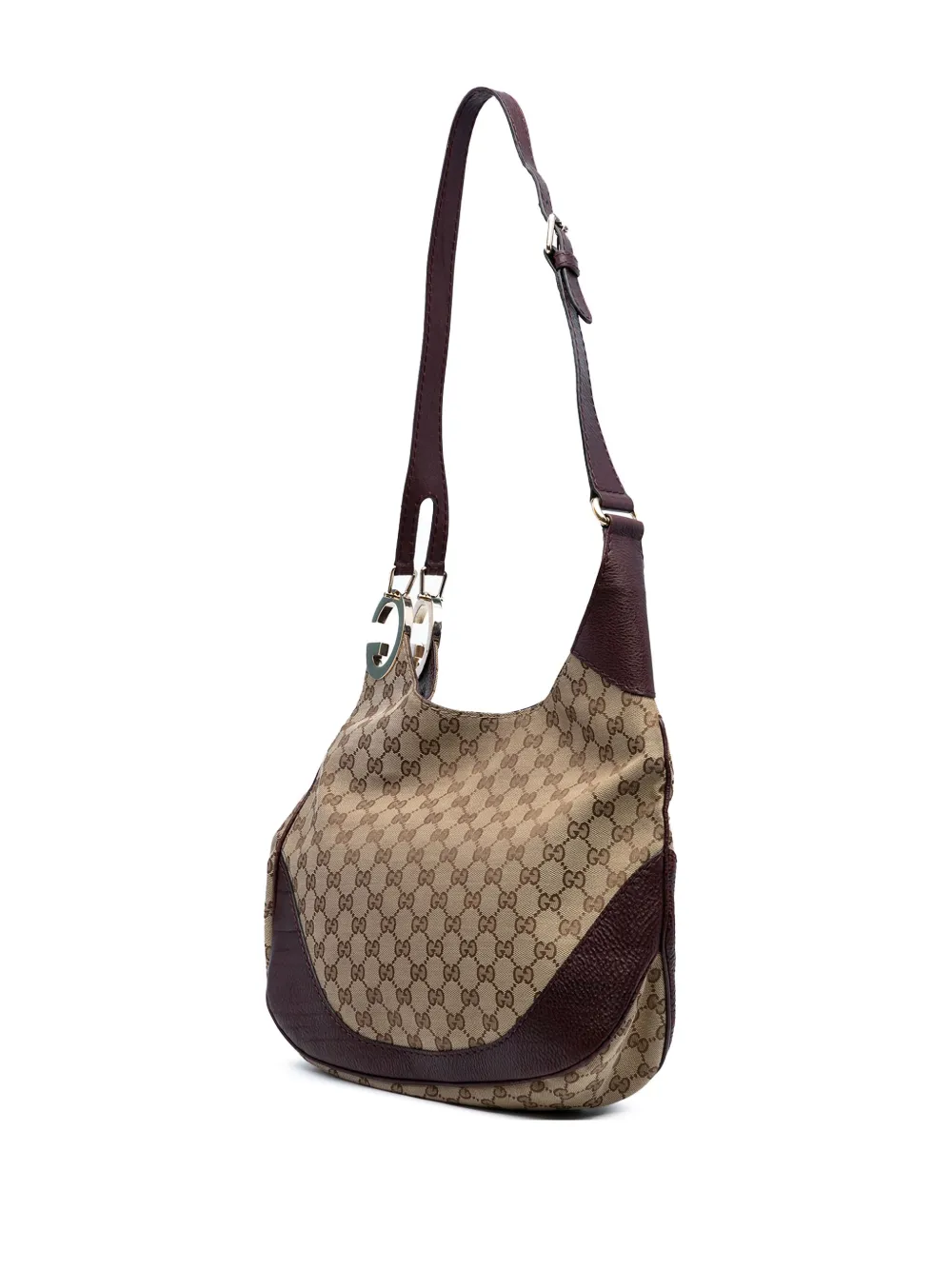 Pre-owned Gucci 2016-2025 Gg Canvas Charlotte Crossbody Bag In Brown