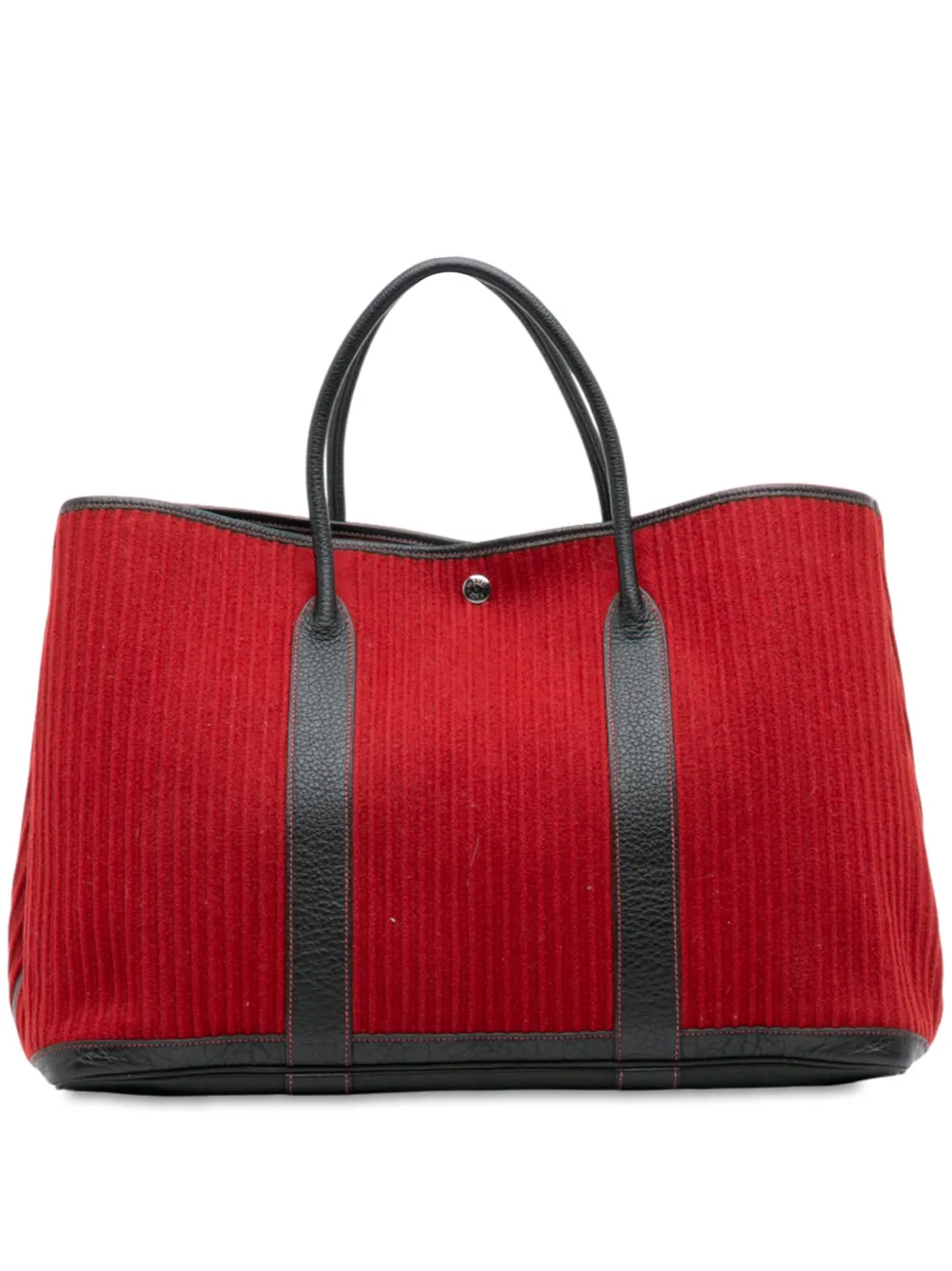 Hermès Pre-Owned Borsa da viaggio Garden Party Voyage 49 in lana a coste e pelle Negonda 2006 - Nero