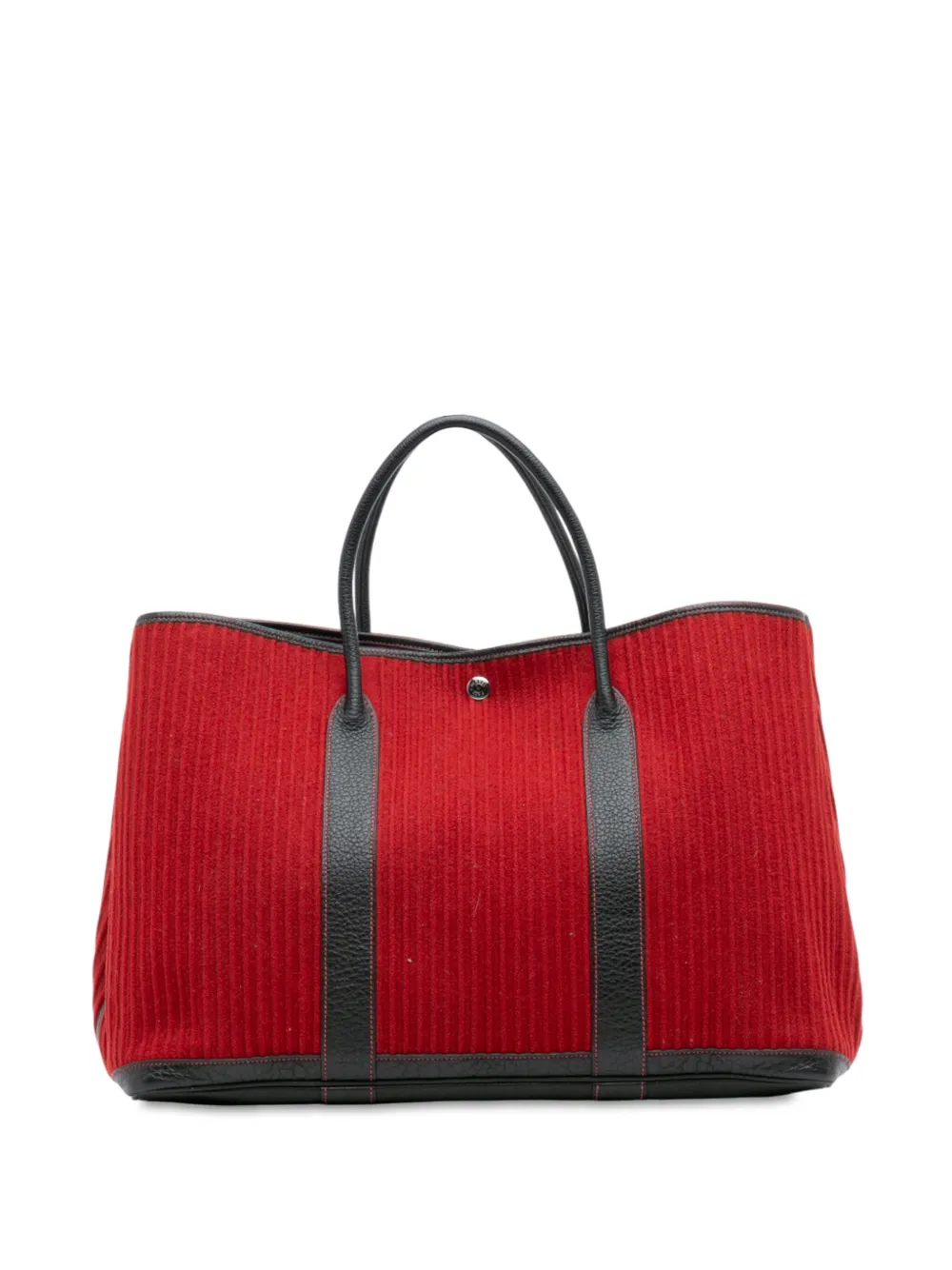 Hermès Pre-Owned Borsa da viaggio Garden Party Voyage 49 in lana a coste e pelle Negonda 2006 - Nero