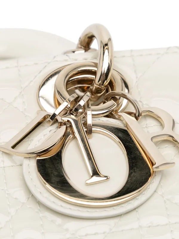 Christian Dior Pre-Owned 2020-2025 Small Patent Cannage Lady D Joy