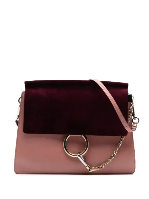 Chloé Pre-Owned 2016 mittelgroße Faye Umhängetasche aus Kalbsleder und Wildleder