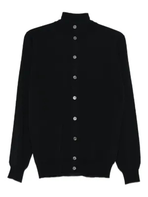 Settefili Cashmere Cotton Cardigan | Black | FARFETCH