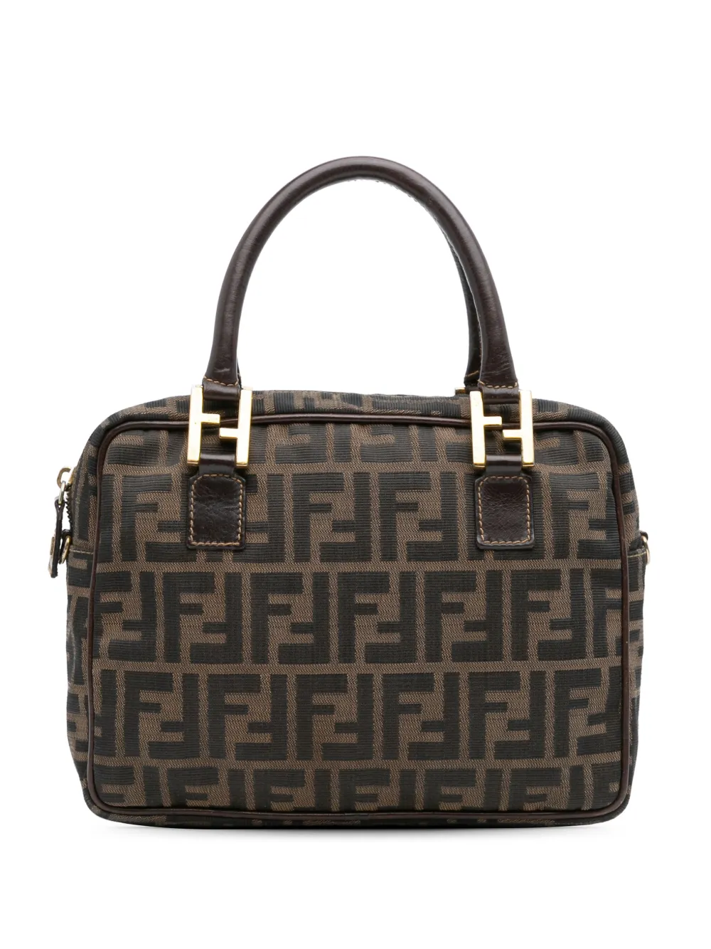 Pre-owned Fendi 20th Century Zucca Canvas Satchel In Brown