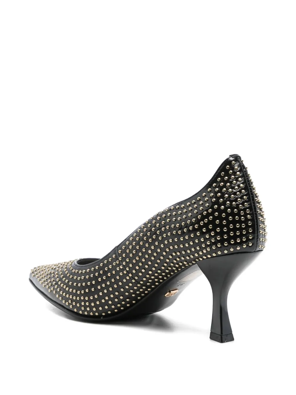 Marc Ellis Studded Heeled Pumps In Black