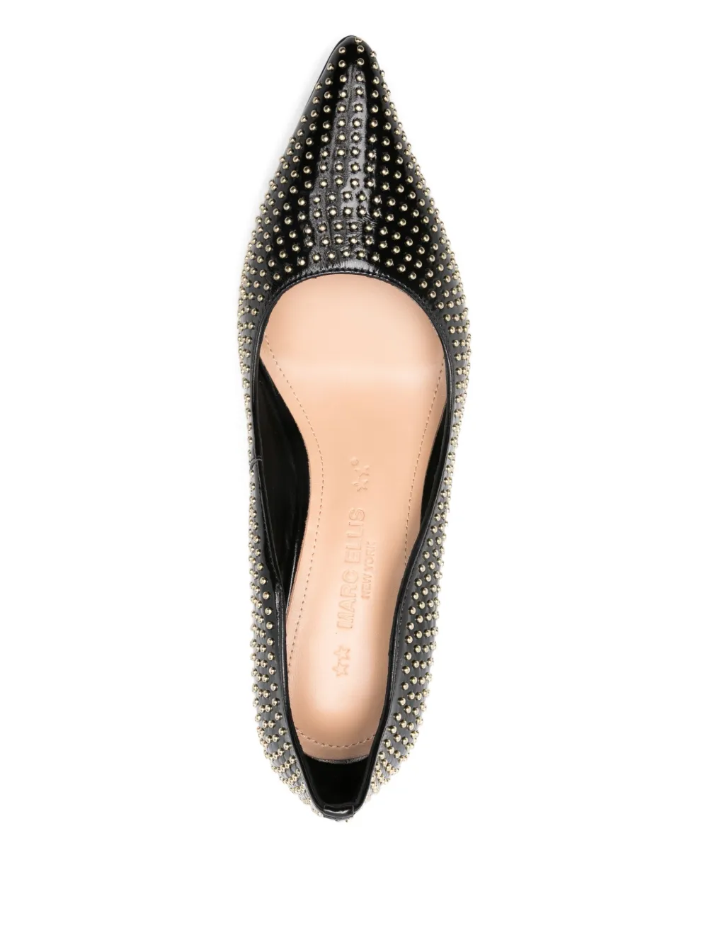 Marc Ellis Studded Heeled Pumps In Black