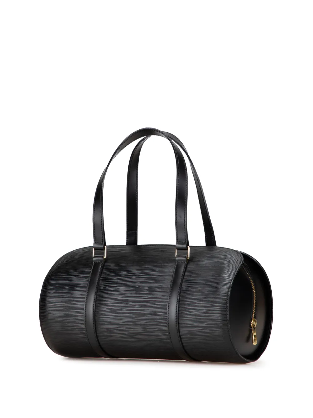 Pre-owned Louis Vuitton 1998 Epi Soufflot Handbag In Black